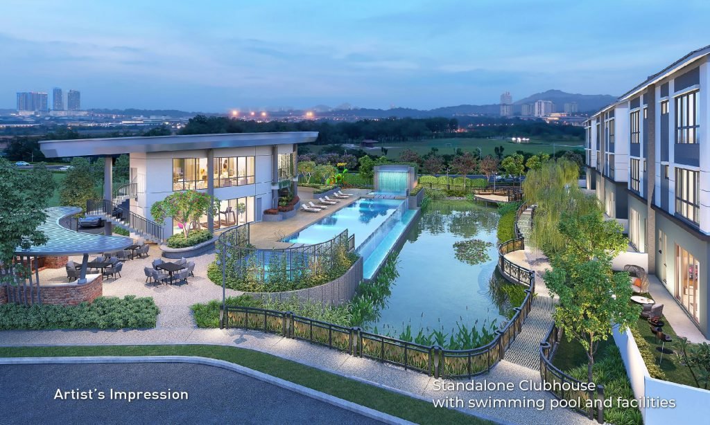 Daya Residence swimming pool and clubhouse artist impression